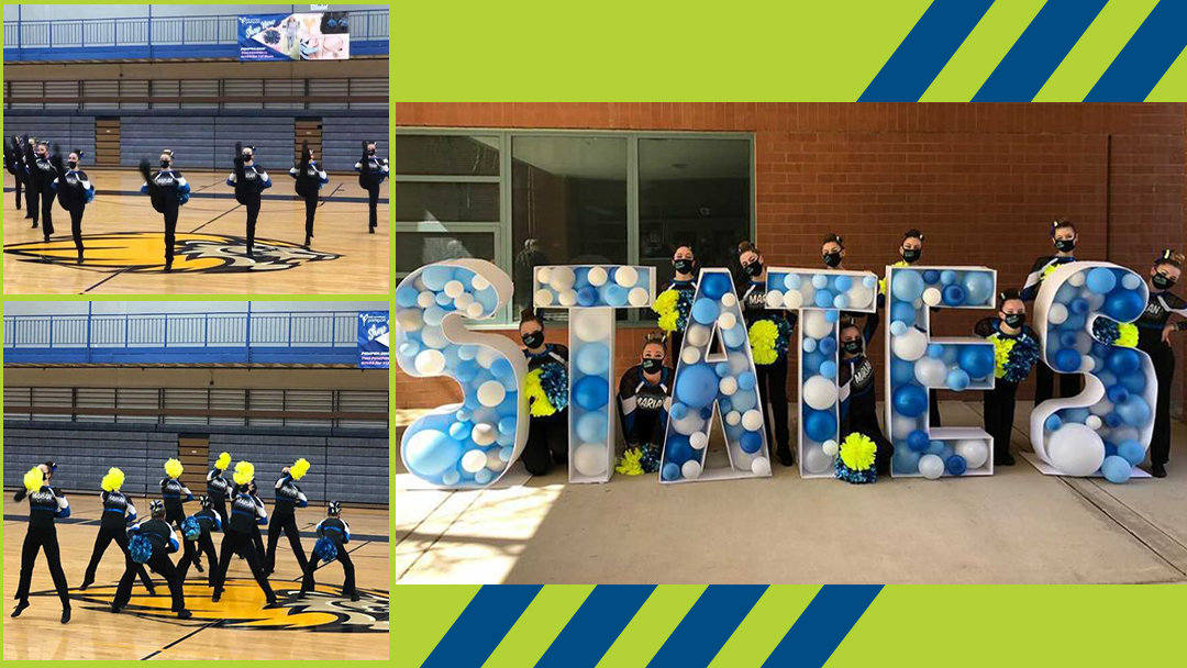 marianhighmi's tweet photo. Congratulations to the Marian varsity pompon team on their second place finish at States over the weekend! We're so proud of you, Mustangs! #MarianStrong https://t.co/GLKRKztmfJ