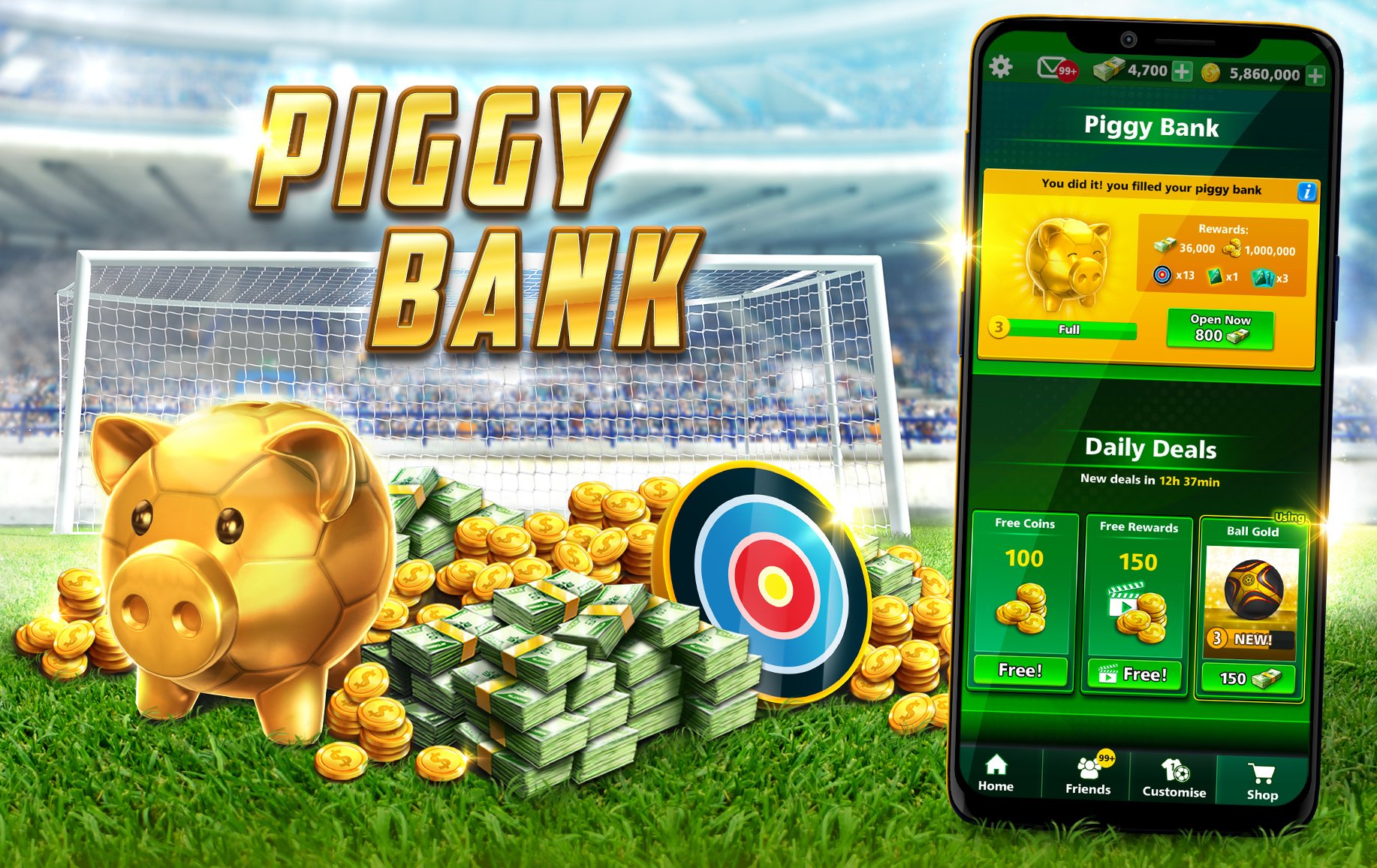 Football on sale piggy bank