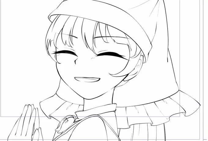 一年前に描いた線画が酷すぎたので描き直した
←Before  after→ 