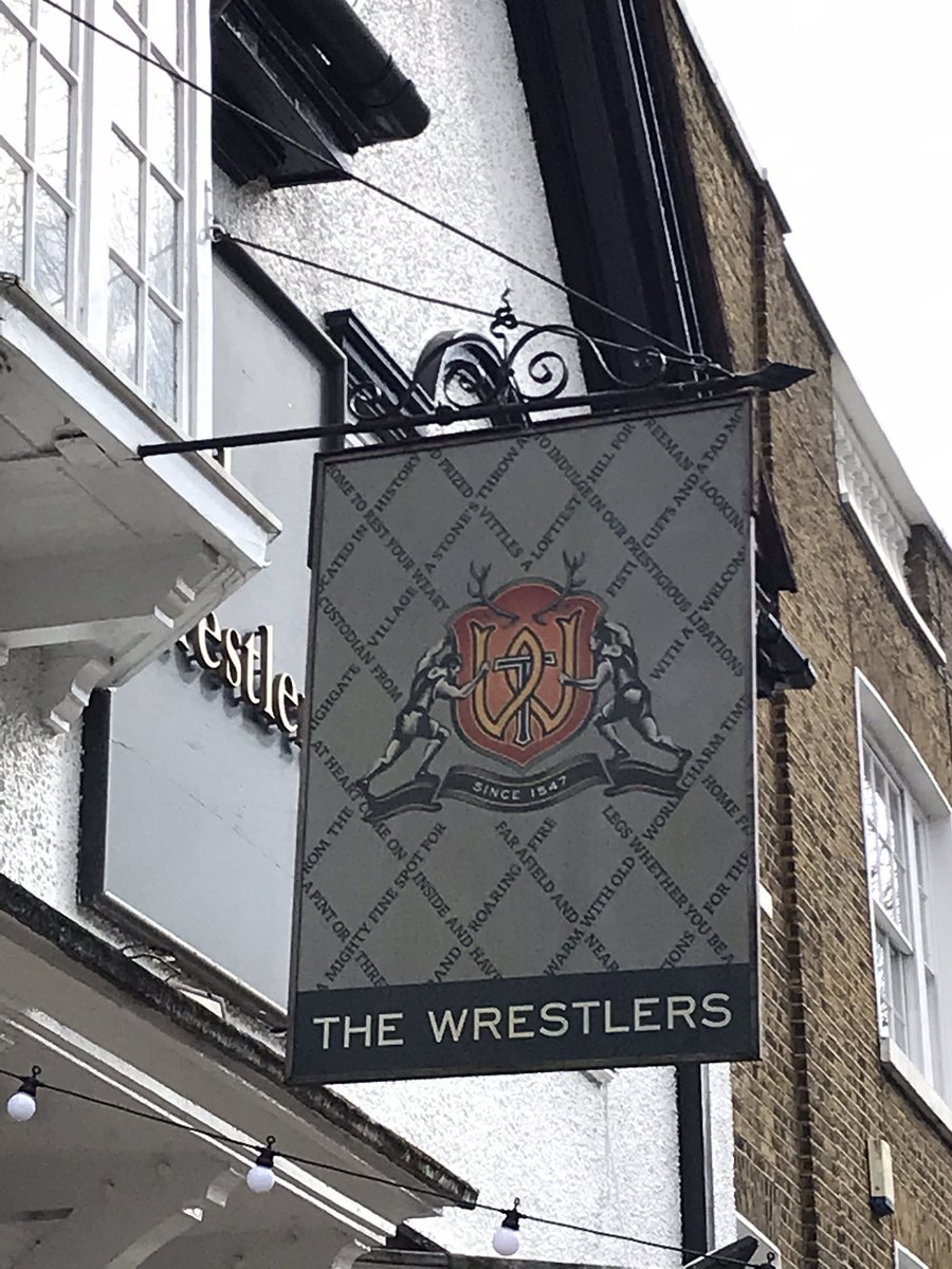 The Wrestlers pub, Highgate. Check pub website for opening date: thewrestlershighgate.com #pubsmatter #lockdown