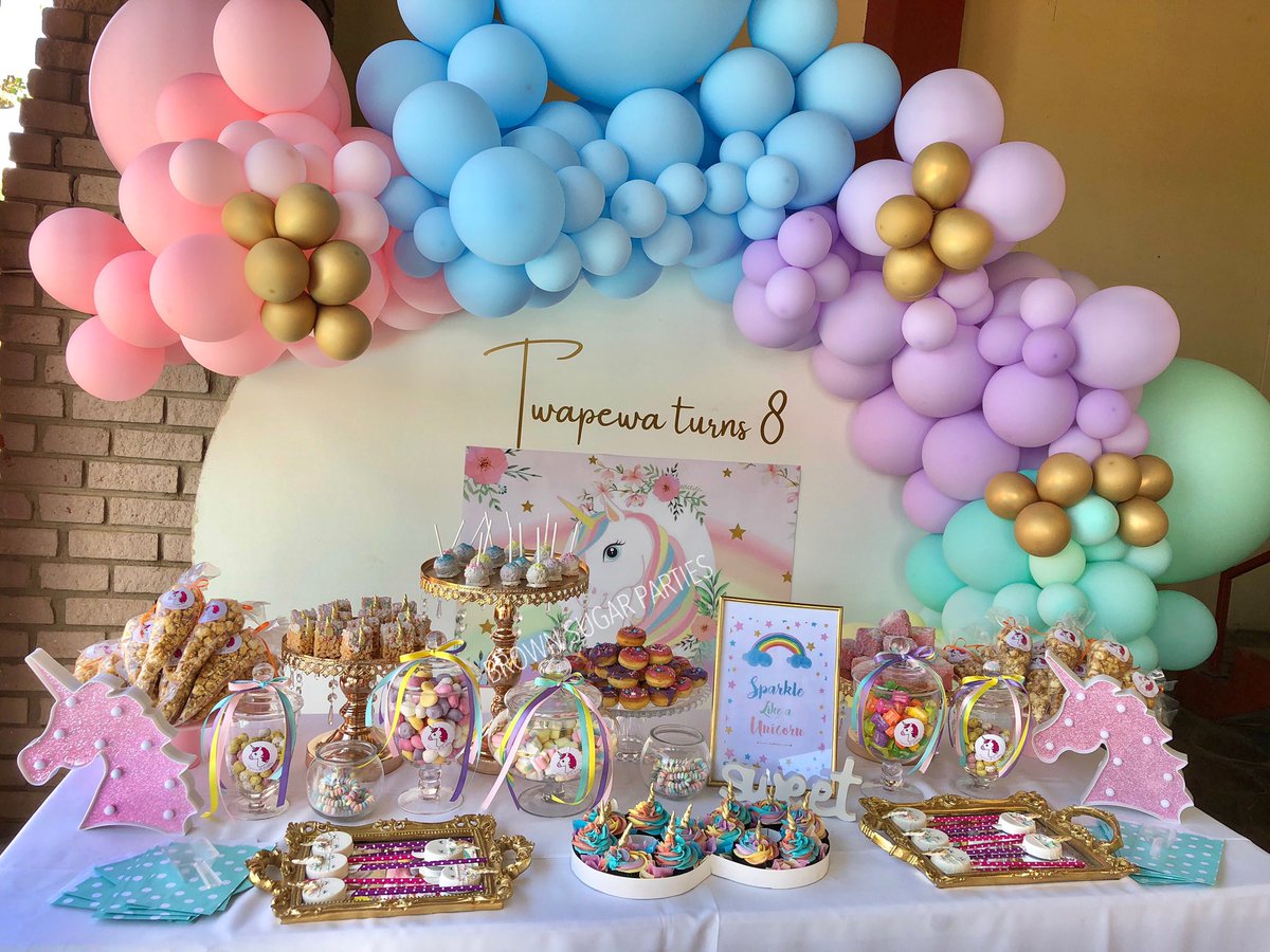 BrownParties's tweet photo. Unicorn Themed 🦄🌈🍭🦄Candy Buffet for Twapewa’s 8th Birthday #Brownsugarparties #Candybuffet #Windhoek https://t.co/glMDo9Ae7Z