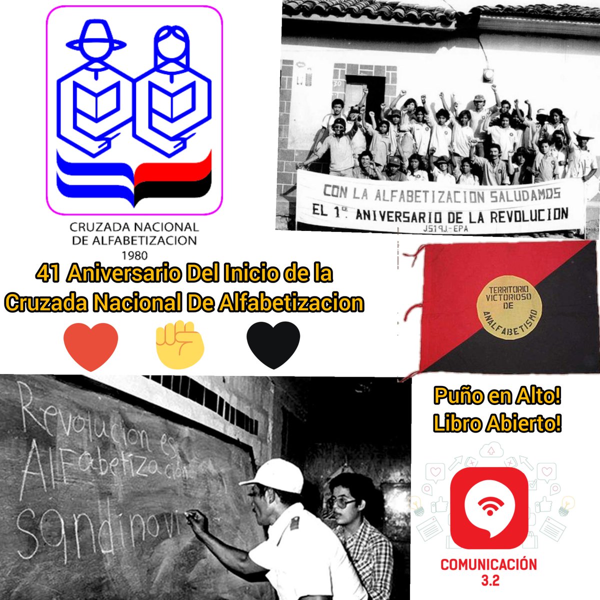 Recordar esta hazaña gloriosa, que sólo se logró con amor y mucho sacrificio, hoy reconocemos y recordamos que la solidaridad de un pueblo no se mide con lo material, se demuestra dando lo  mejor de sí mismo!!!
#Nicaragua #LuzDeVictorias
#PuñoEnAltoLibroAbierto