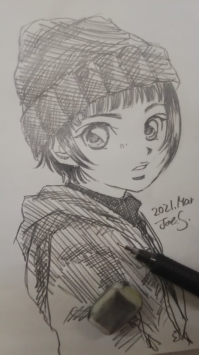 さいたに じお 今日 黒髪ショートの女の子描きたいなぁ って思わせてくれた 全身 黒づくめ 笑 の可愛い女の子を見たので アナログ手描き ラフガキ イラスト 鉛筆画 黒髪ショート たまには女の子 さいたに じお 今日 黒髪ショートの女の子描きたいなぁ って思わせてくれた 全身 黒づくめ 笑 の可愛い女の子を見たので アナログ手描き ラフガキ イラスト 鉛筆画 黒髪ショート たまには女の子