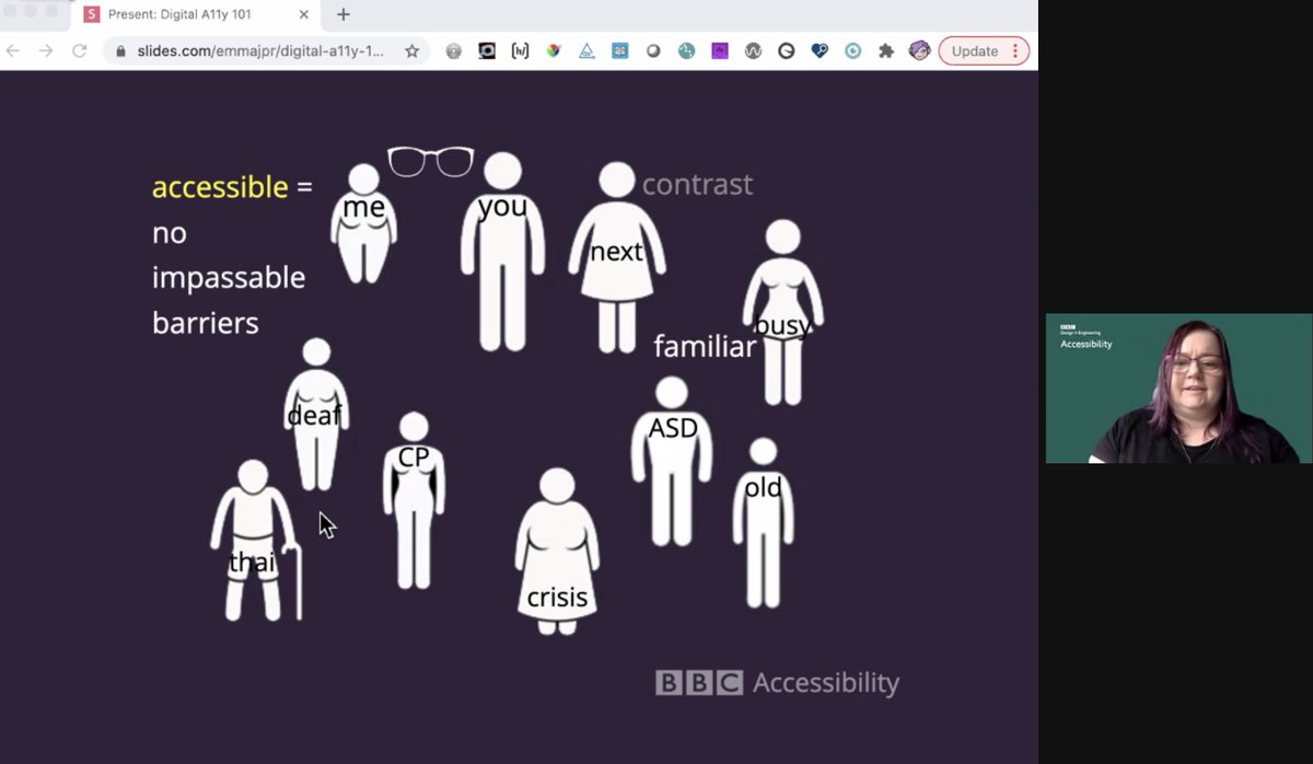 Thanks to <a href="/EmmaJ_PR/">Emma Pratt Richens</a> for providing the BBC accessibility course today for team <a href="/ElementaryDigi/">Elementary Digital</a>, minds blown, learnt lots.