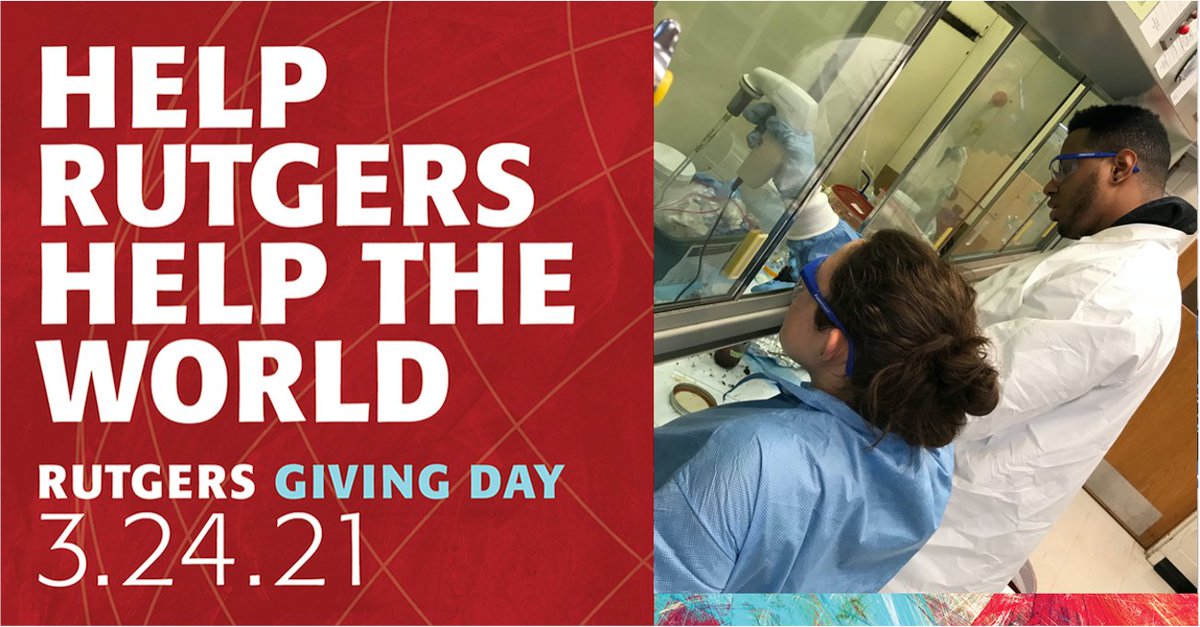 March 24 is Rutgers Giving Day! Support student research in the Department of Environmental Sciences through your gift!  Our students are the future!  Our giving page is going live at midnight! bit.ly/3fc1sxt #RUGivingDay #ScarletForever <a href="/RU_Foundation/">Rutgers University Foundation</a>