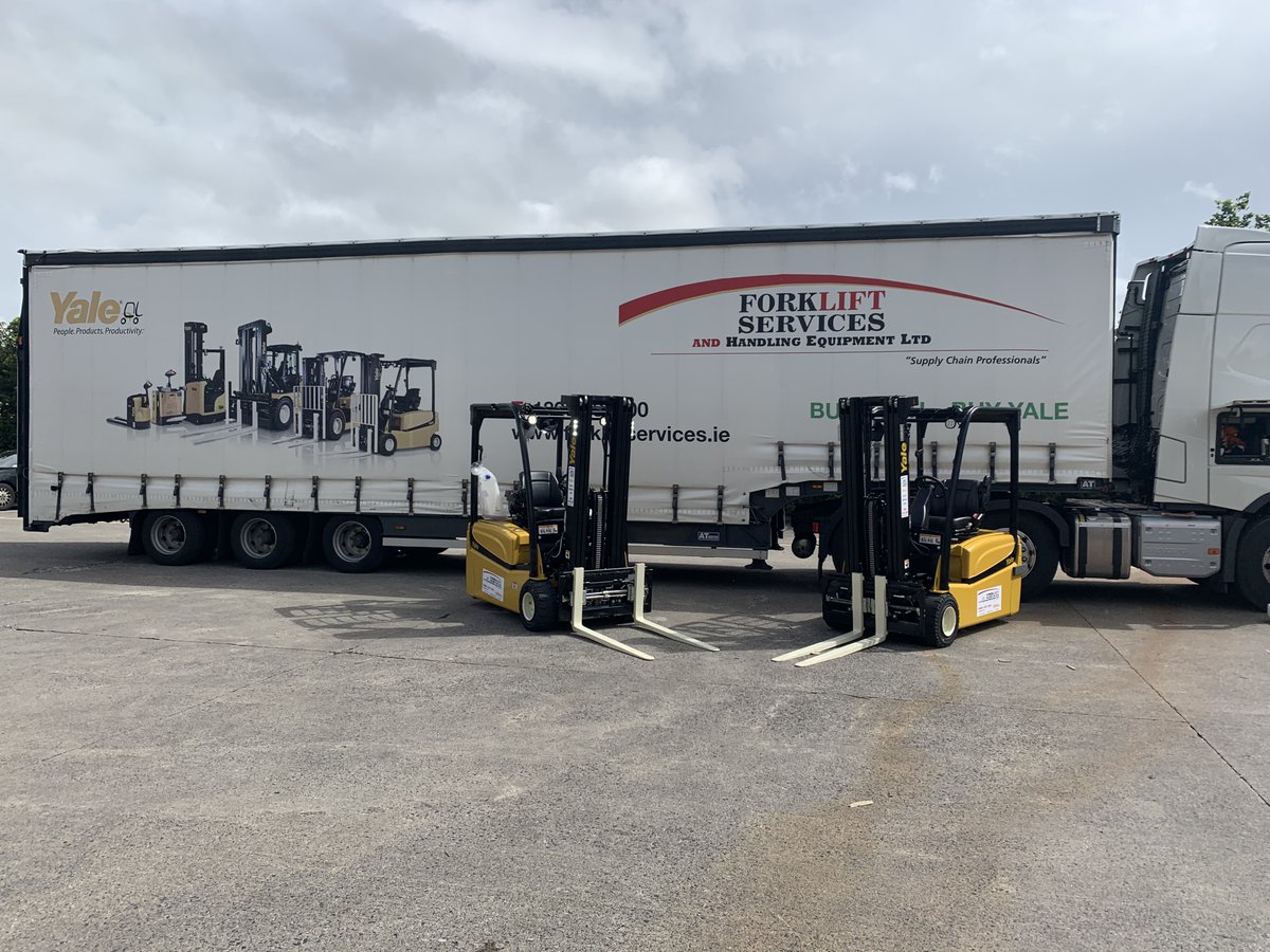 2 new Irish built Yale fork lifts recently added to our fleet. Supplied and serviced by <a href="/forkliftscork/">Yale Ireland</a>. #shipping #forklifts #transport