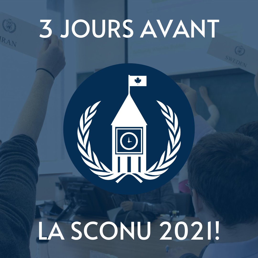 CAPMUN_SCONU's tweet photo. Il reste seulement trois jours avant la SCONU 2021!
Avez-vous hâte?

There are only three days left until CAPMUN 2021!
Are you looking forward to it?

#sconu #simonu #simulationonu #ottawa #canada #capmun #modelun #modelunitednations #mun https://t.co/01XnwS8sOA