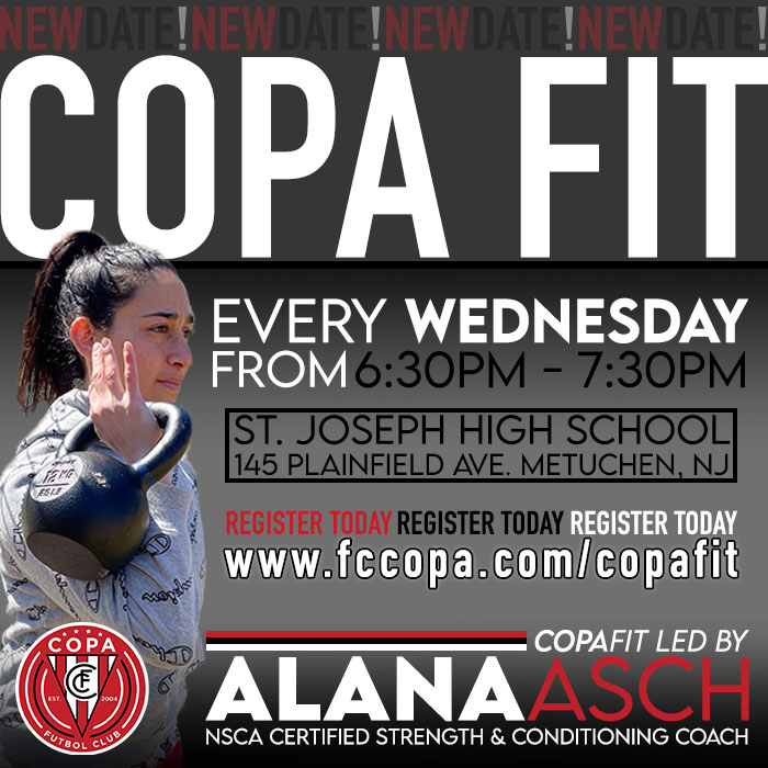 FCCopa's tweet photo. New Date for COPA FIT 🔴⚫️⚽️
📅 Wednesdays
⏱ 6:30PM - 7:30PM
📍St. Joseph High School
Register Today: https://t.co/sfIdOwbZm8
Coach Alana Asch has recently joined FC Copa Academy to run our Copa Fit program!
#TheCopaWay #WeAreCopa #CopaPrograms #CopaFit https://t.co/WOdzUZm3rr