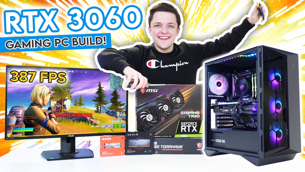 GeekaWhat's tweet photo. 😆 NEW VIDEO! 😆 

With the dust settled around the RTX 3060 launch, we've got together a case, motherboard and GPU from @MSI__UK for an awesome little build! 👀 

Check out the full video! 👉 https://t.co/BjNp2AsB6c https://t.co/imDOkX2MUP