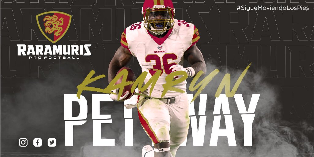 RaramurisPro's tweet photo. Kamryn Pettway es nuestro RB proveniente de Auburn Tigers. Y ya esta listo para recorrer cada una de las yardas en nuestros partidos. 🏈

#Raramuris #raramurisprofootball #temporada2021 #Juarez #jrz https://t.co/bWvxHr4GBQ