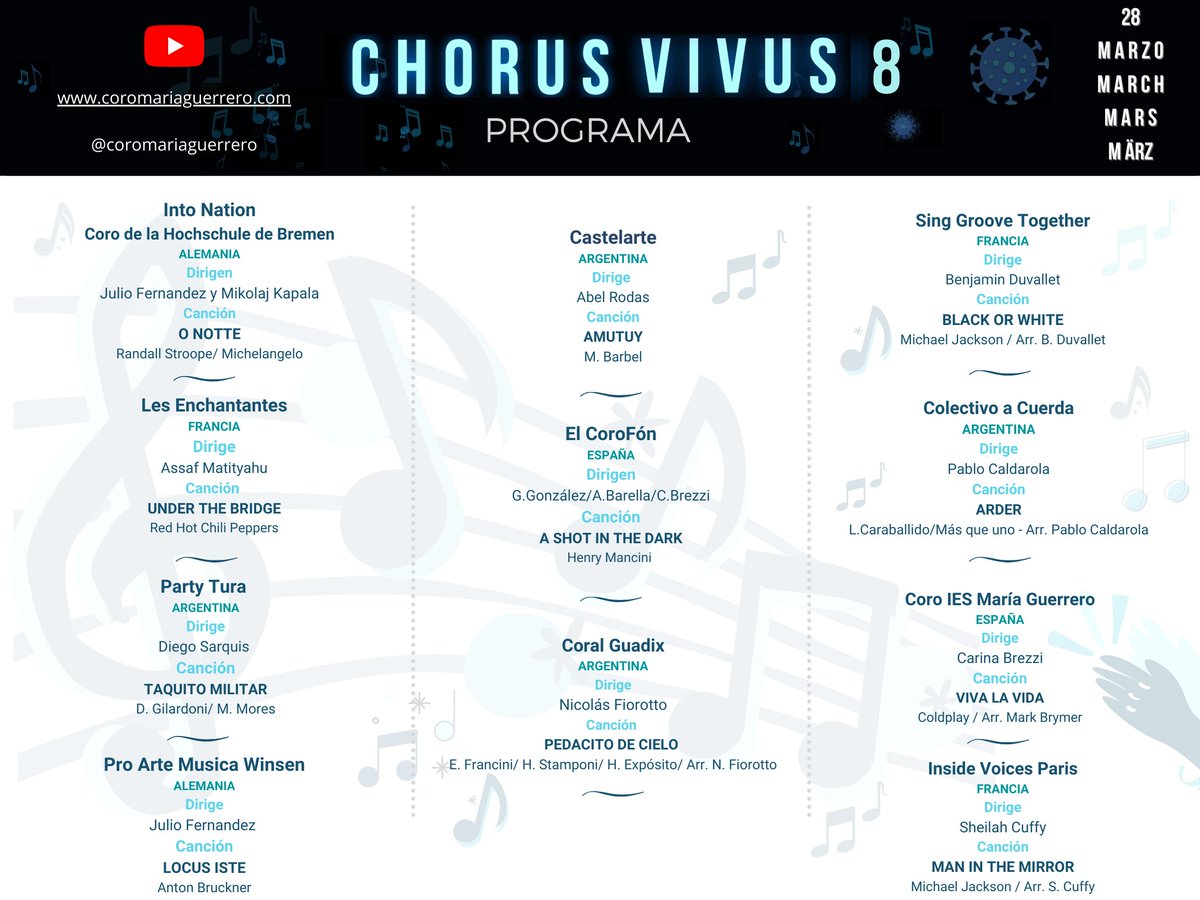 ElcoroFon's tweet photo. Este domingo a las 19h. volvemos a participar en Chorus Vivus!! Un concierto coral internacional para el que hemos preparado una actuación MUY ESPECIAL. No os lo perdáis 🤩 https://t.co/oVq3Lq1cVu