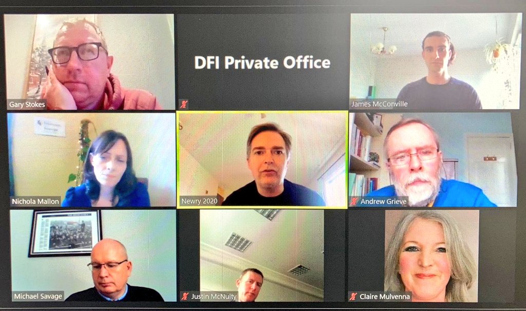 Great to meet with <a href="/Newry2020/">Newry2020.com</a>  <a href="/JustinMcNu1ty/">Justin McNulty</a> &amp; Cllrs <a href="/garyjohnstokes/">Gary Stokes</a> and @MSavageSDLP today to hear all about their Albert Basin Park campaign &amp; discuss the exciting opportunities for greenways &amp; active travel to help reshape Newry &amp; link this water way city to Carlingford.