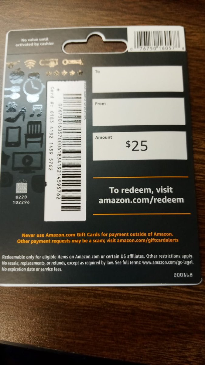 RuthFrancois26's tweet photo. Before buying an amazing gift card, please think twice. You may be able to redeem it but not able to use it. Thank you @amazon! https://t.co/qQpTEgTYiF