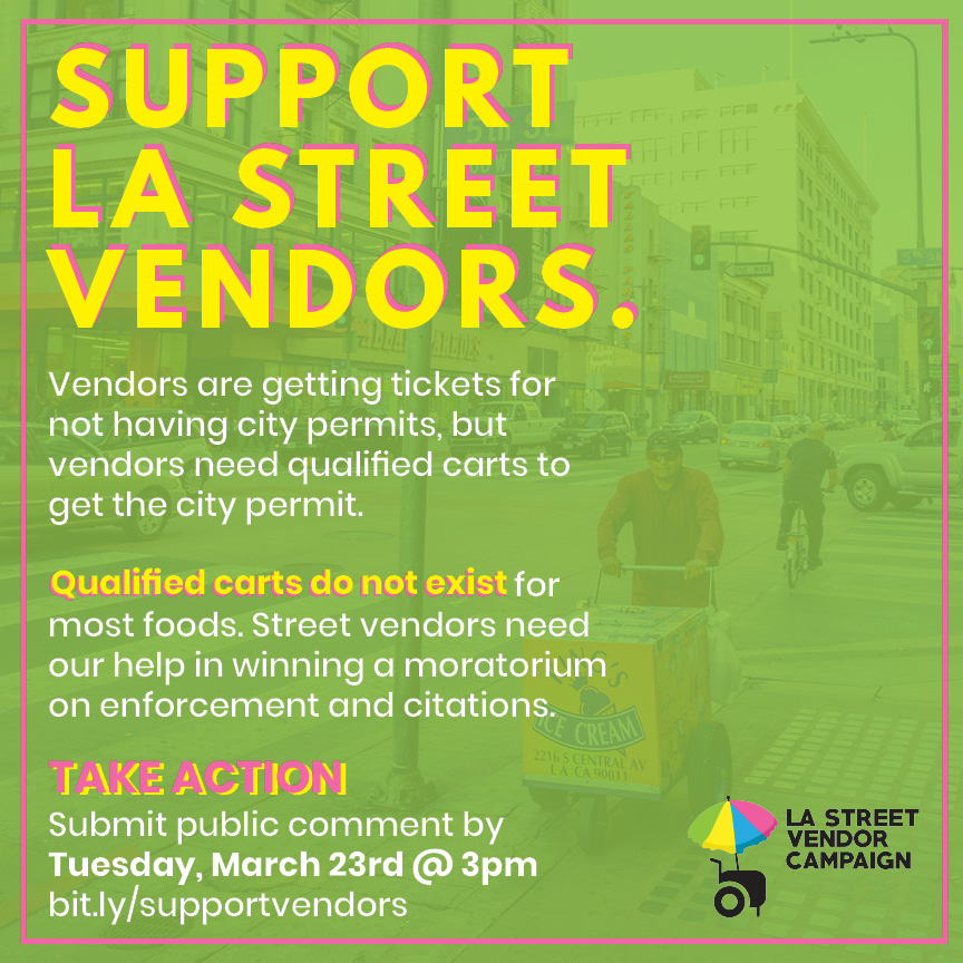 MrDOLPH's tweet photo. Friends, if you have a moment today, street vendors could use your help this afternoon in the City Council’s Economic Development Committee at 3:30pm. #LAstreetvendors #cartsnottickets https://t.co/9d9nZBZQZT