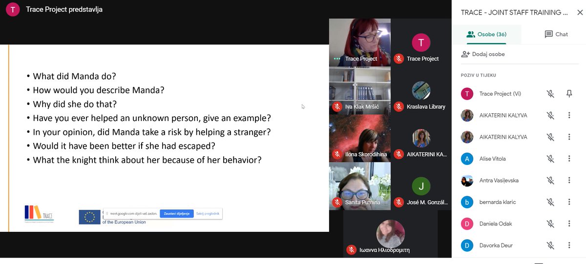 ProjectTrace's tweet image. The 2nd day of the training event brought us 2 interactive workshops: from Croatia&apos;s @NSK_Zagreb  and KGZ for the story Manda&apos;s Well 🇭🇷👧 and from Latvia&apos;s Radošās idejas for the story The Old Man&apos;s Mitten🇱🇻🧤

#Zadar #trainingevent #TRACEproject2021
