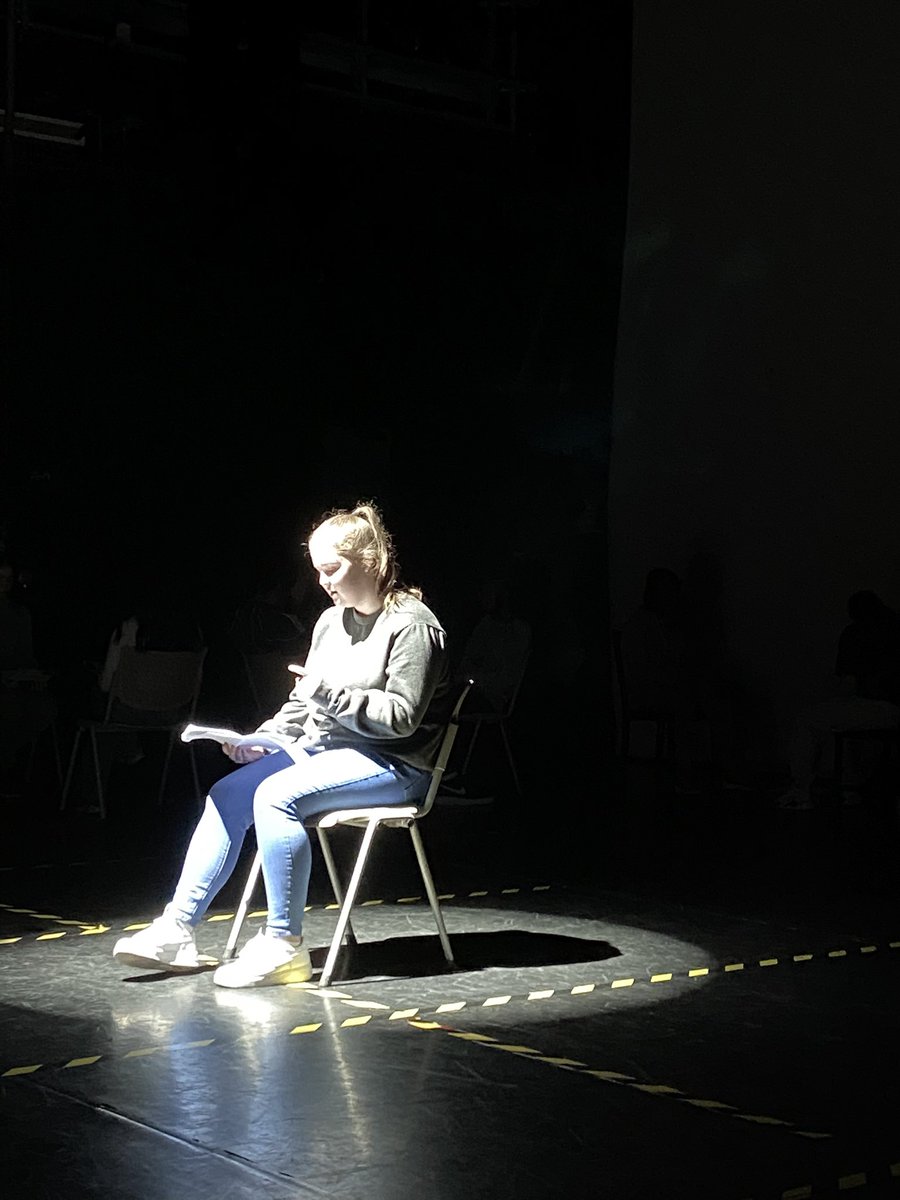 westking_arts's tweet photo. @Westking Yr 1 Drama with a rehearsal reading of Alice Birch play [Blank]. Absolutely brilliant sensitive performances across the board and great to be back working in the Covid safe environment...well done everyone involved. #creatives #acting #dramaatFEcolleges https://t.co/7bj6PoRZI9