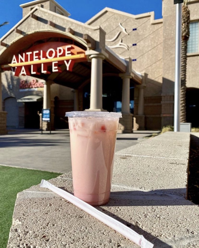 The perfect way to celebrate Spring: strawberry horchata from The Thirsty Cactus!