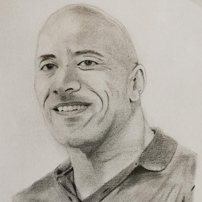 olander_lowe's tweet photo. @TheRock just started sketching. Very new to this but proud of the outcome. Hope you like it. Hoping to send it to you to get it signed but unable to find an address. Hope you can help me 😁😁 https://t.co/tWLNzpdeR3