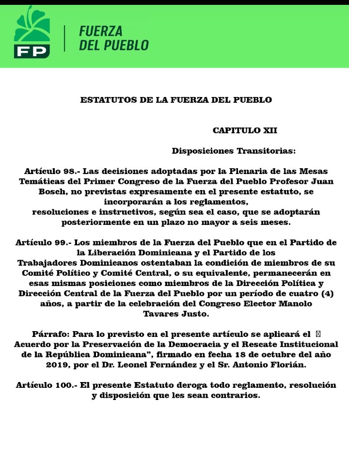 cvvargas's tweet photo. Al parecer el amigo y compañero, Senador Franklin Rodríguez, no participó en el proceso de constitución de la Fuerza del Pueblo.
Lo invito, muy cordialmente, a leer  los acuerdos firmados por Leonel Fernández y Antonio Florián y las resoluciones del Congreso del 5 de enero. https://t.co/IRB9mZmtVp