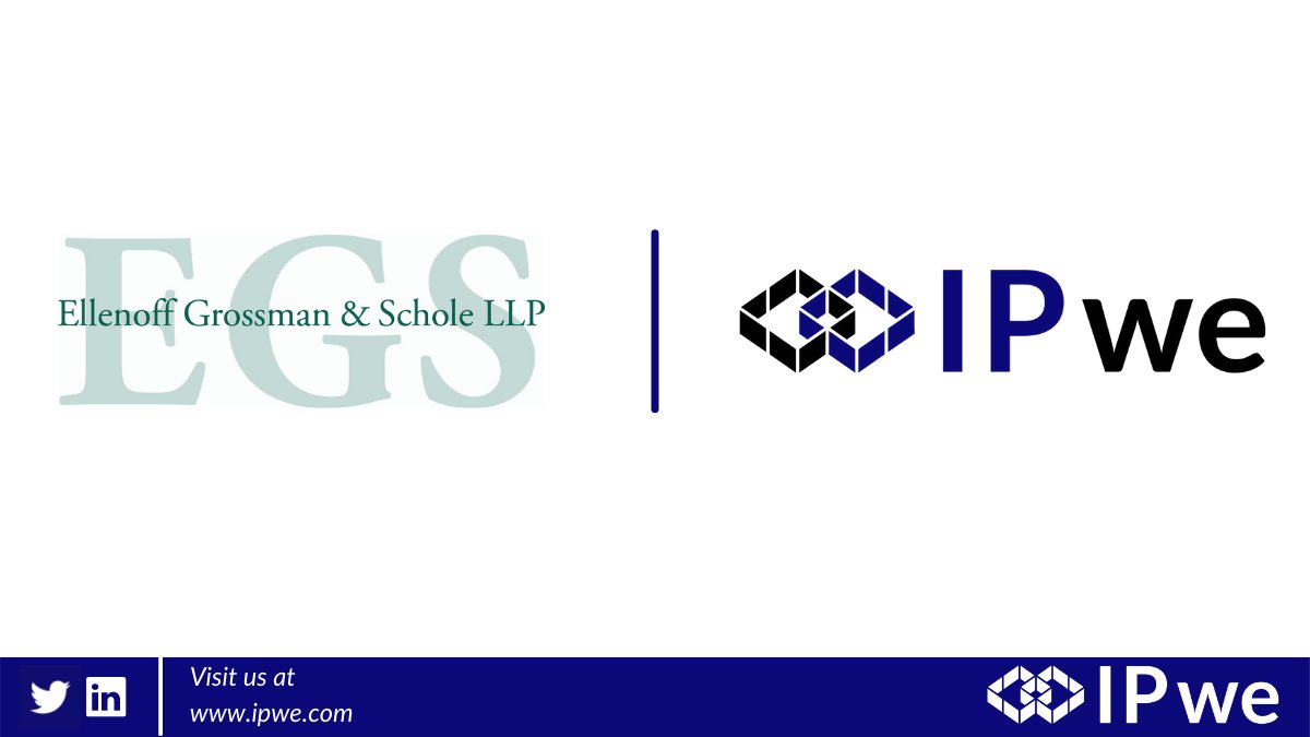 ipwe_'s tweet photo. IPwe welcomes Ellenoff Grossman &amp; Schole as an #IPweNetwork Partner. EGS’ #IntellectualProperty team specializes in #domestic &amp; #international protection, enforcement, licensing &amp; litigation, and #patent &amp; trade secret disputes. 

https://t.co/o2YG9tD5sU https://t.co/aoh4AMWeD2