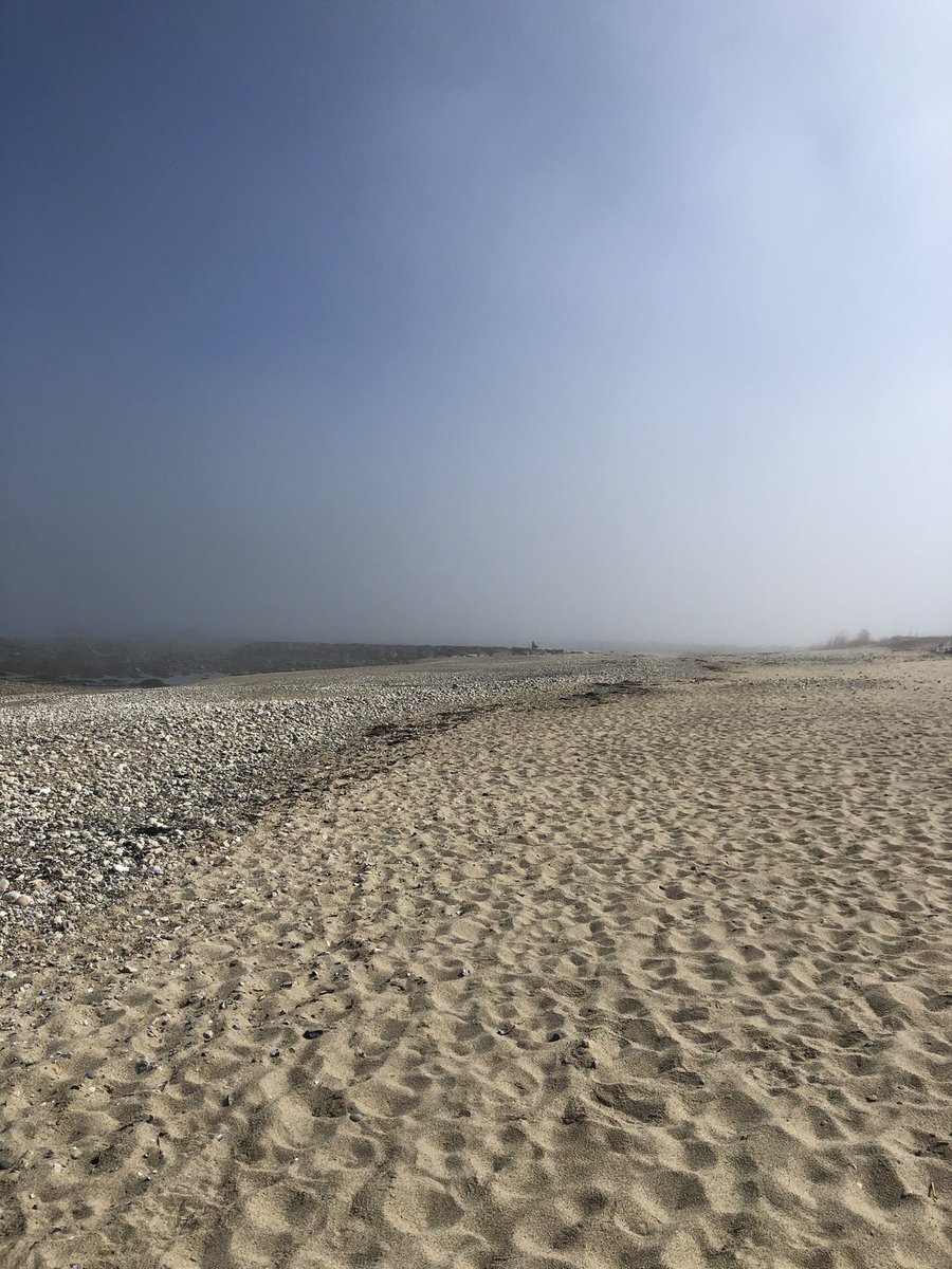 TheEightO2's tweet photo. @ericfisher heavy marine layer on Town Neck beach! Who’s going to win, sea breeze or sun? https://t.co/lq8KWy70Ko