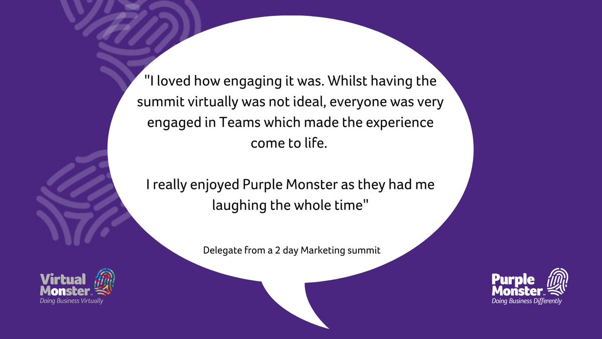 Purplemonsteruk's tweet photo. Look at this. Still delivering fantastic events for our clients.
#virtualevents #vitualconferences #conferences https://t.co/WfNFkGxPT4