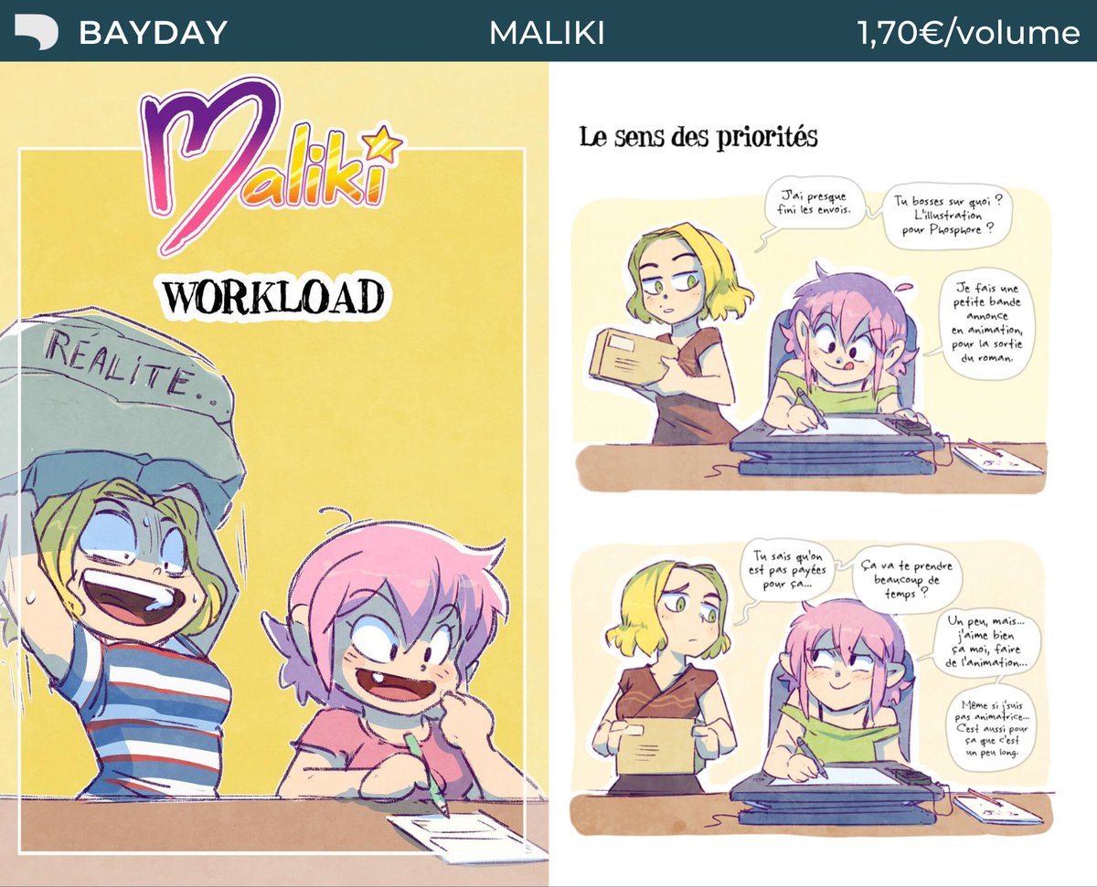 Les aventures de Maliki et Becky sont sur BayDay !

Premier tome gratuit 👉 bit.ly/319TeOf

cc <a href="/Maliki_officiel/">Maliki 🌸</a>