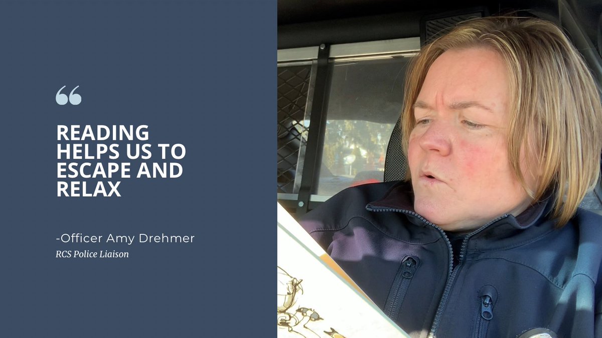 MrsMainero's tweet photo. Reading helps us to escape and relax. Tune in to hear Officer Drehmer share her #BecauseOfBooks story. π₯
https://t.co/7s9gMsPYTC
#MarchIsReadingMonth #RCSReaders @RCSVirtual @rochcommschools https://t.co/ru0sa3ZEUG