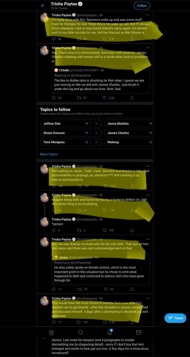 LumpShade's tweet photo. @trishapaytas @trishapaytas

PLEASE TAKE A HUMBLE STEP BACK, IF EVEN FOR A DAY

LET THIS BE ABOUT THE VICTIMS
NOT ABOUT YOU

YOU PLAYED A BIG PART IN HELPING THEM COME FORWARD 

PLEASE GIVE THEM RESPECT SO THEY CAN PROCESS &amp; DECIDE HOW THEY FEEL ABOUT DAVID'S VIDEO
WITHOUT ANY INFLUENCE https://t.co/weiiyKl0Tf