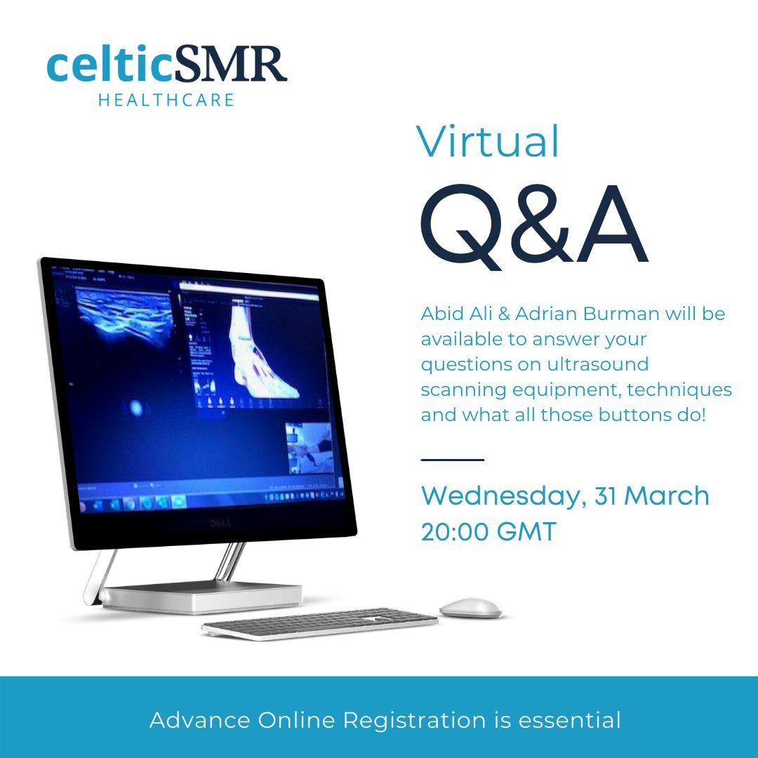 Have you registered for our Virtual Q&amp;A session on ultrasound scanning equipment?
📅 Join us on 31st March at 8pm GMT
🌐 Register here now ow.ly/6nGN50E6rUK
