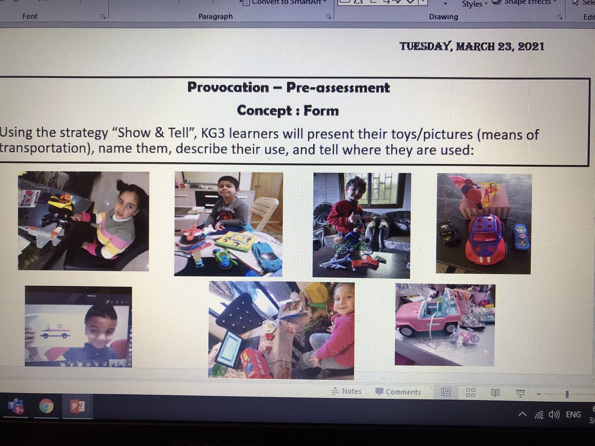 Darineyassine's tweet photo. Part1/2 - What a wonderful Provocation! Using โShow&Tell Strategyโ KG3Ss excitedly presented their own means ๐ ๐ of transportation ๐ โ๏ธ ๐ฃโโ๏ธ ๐ด discussing their use & where are they found! #Pre_assessment #prior_knowledge @Hhhsinfo @tbaassiri @DaraziFarah @TawilNoor https://t.co/KjbmOXEuis