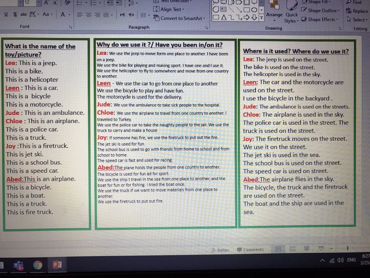 Darineyassine's tweet photo. Part1/2 - What a wonderful Provocation! Using โShow&Tell Strategyโ KG3Ss excitedly presented their own means ๐ ๐ of transportation ๐ โ๏ธ ๐ฃโโ๏ธ ๐ด discussing their use & where are they found! #Pre_assessment #prior_knowledge @Hhhsinfo @tbaassiri @DaraziFarah @TawilNoor https://t.co/KjbmOXEuis