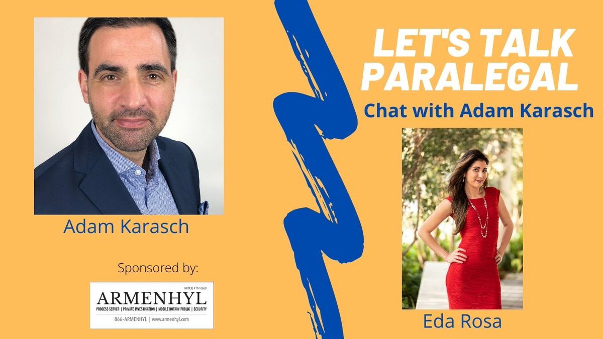 KaraschAssoc's tweet photo. Our CEO had the honor of joining Eda Rosa on her podcast "Let's Talk Paralegal". Listen as Eda (@EdaRosa12) and Adam talk ADA Compliance and Litigation Support!

https://t.co/9Crg5eHXr1

https://t.co/uFjQkxTW3x

#law #litigationsupport #legal #adacompliance #paralegal https://t.co/R0uiKxV5pr
