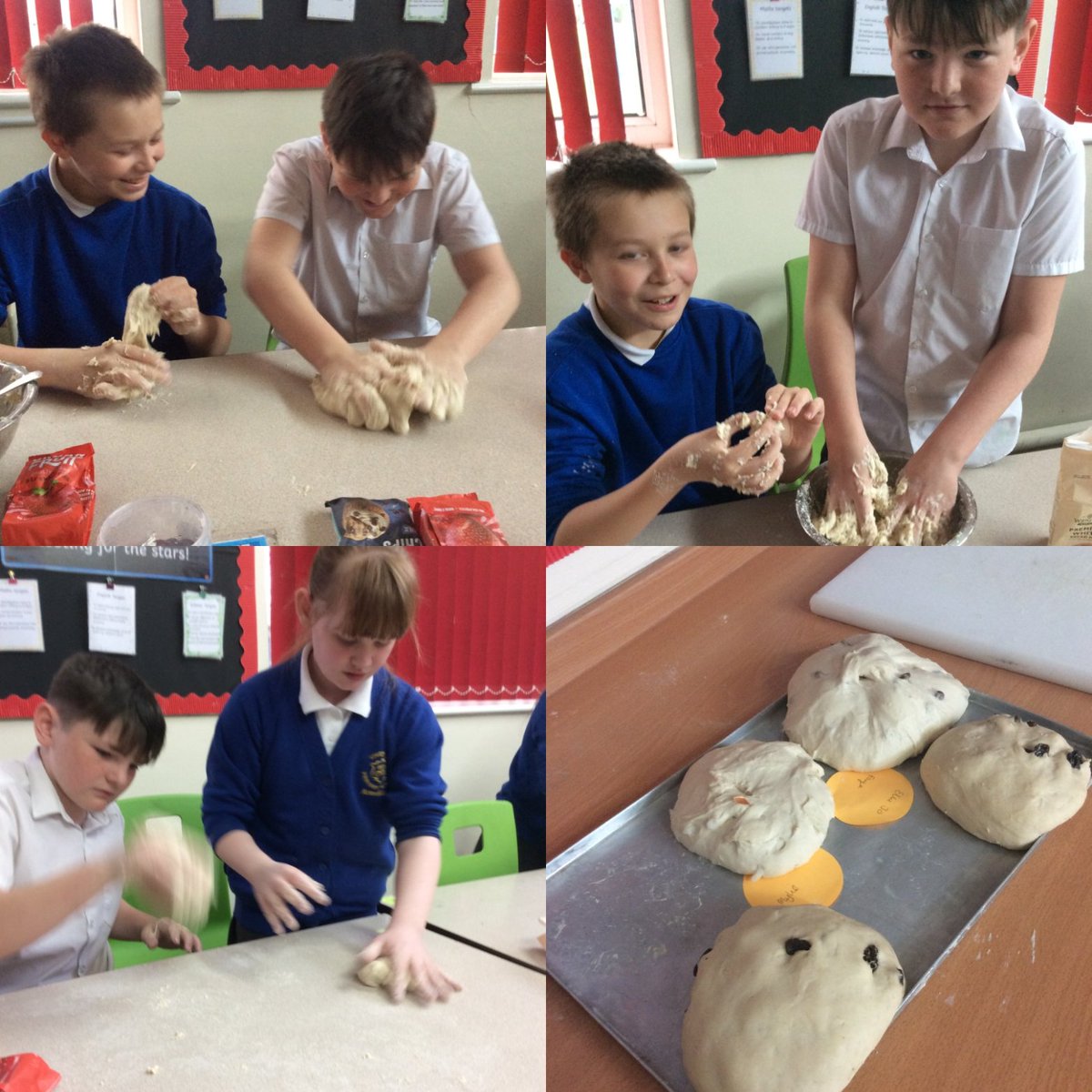 Mrs_Cooke_'s tweet photo. Year 6 made bread today! They mixed the dough and added our own ingredients to make our own flavours. #ks2cookery #year6 #cookery https://t.co/NFXDtP1BUf