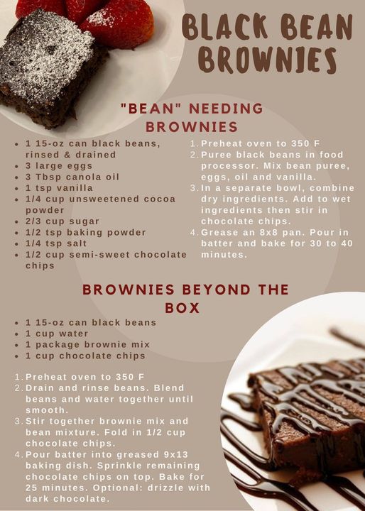 FitKidsofSWOK's tweet photo. You probably know that black beans are good for you but did you know they can be used for making yummy brownies? If you are looking for a sweet treat that packs a healthy punch, check out these creatively healthy brownie recipes! #okwic https://t.co/9ebWtXWr4f
