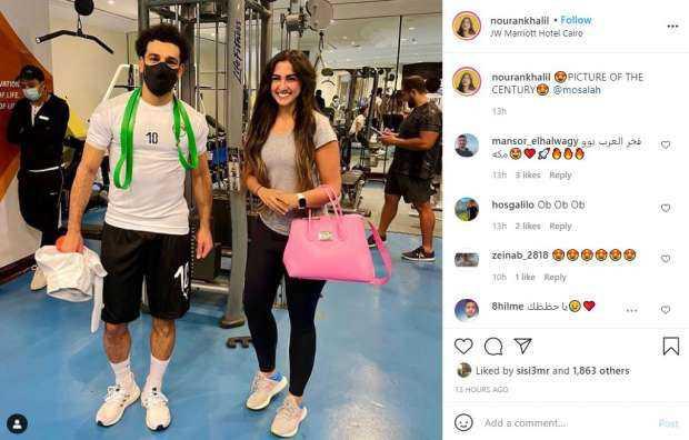 صورة محمد صلاح مع المطربة نوران تحدث ضجة بمعسكر المنتخب المصري via