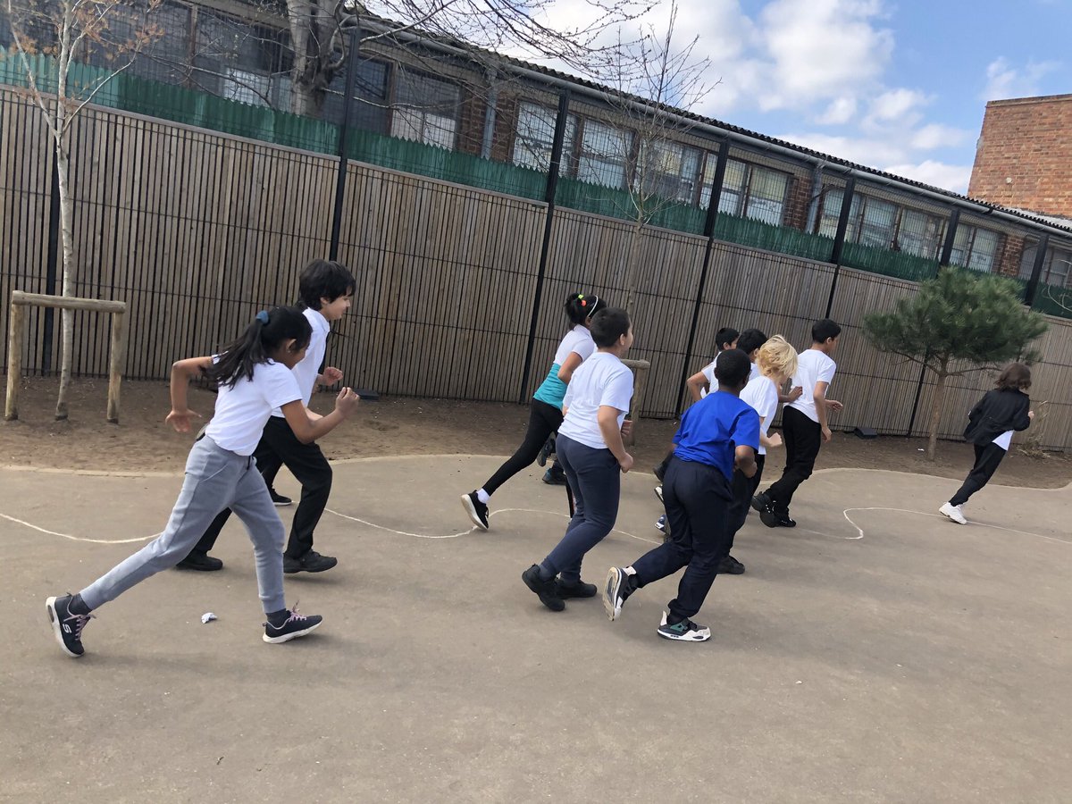 Year5WT_sch's tweet photo. Hawthorn class took advantage of the sunny weather today to practise their running! The first week of #Couchto5K training was successful, we soon learnt to pace ourselves! Well done, everyone! Some fantastic collaboration and drive to keep going. 🏃‍♀️🏃 https://t.co/2kpolTnKSt