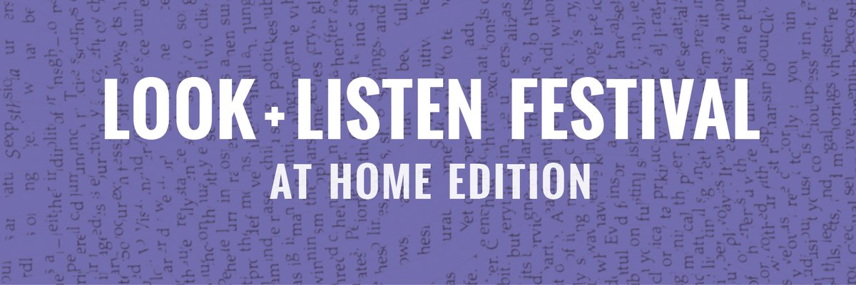 LookListenFest's tweet image. Announcing the 2021 Look + Listen Festival at Home Edition!  mailchi.mp/f2a0fee9d69e/2…