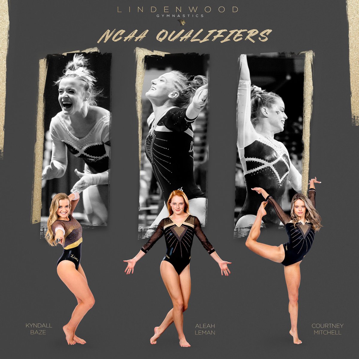 LU_Lions's tweet photo. READ | Kyndall Baze, Courtney Mitchell and Aleah Leman of @LionsGymnastics 🦁🤸 are headed to Regionals!

📕 | https://t.co/xjrA50QqI3

#OneRoar https://t.co/Uq78dMA5p2