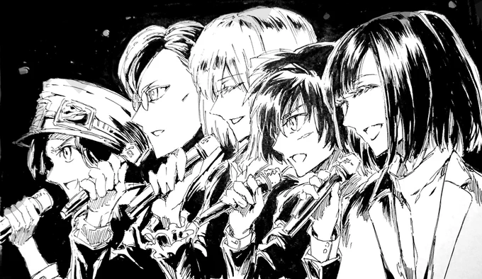 ジブリ男子でコンサート描いてみました

#ジブリキャラ 
#ジブリ 