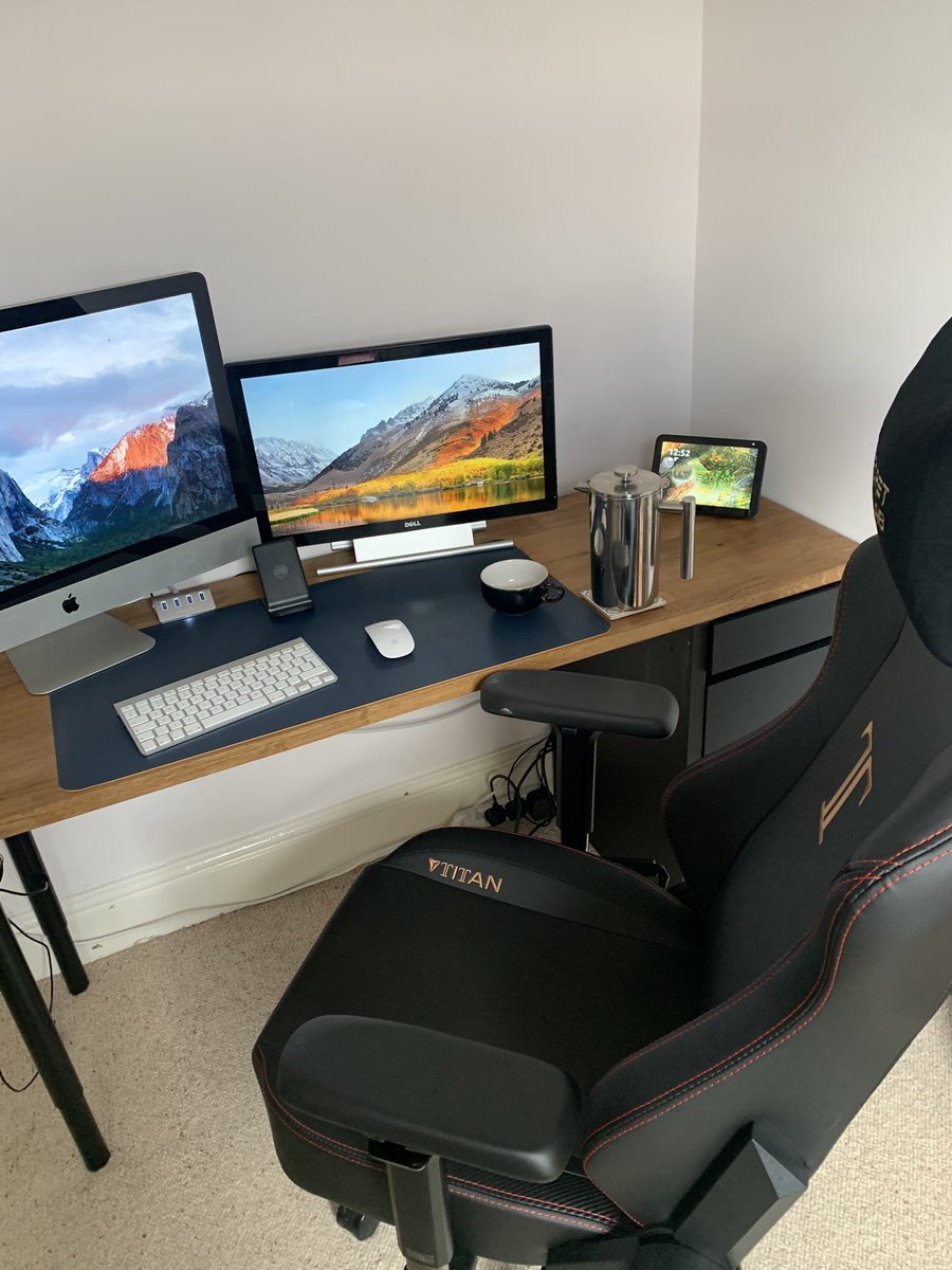 Only a few days with the Titan but I’m not sure how I ever sat on anything else #Secretlab