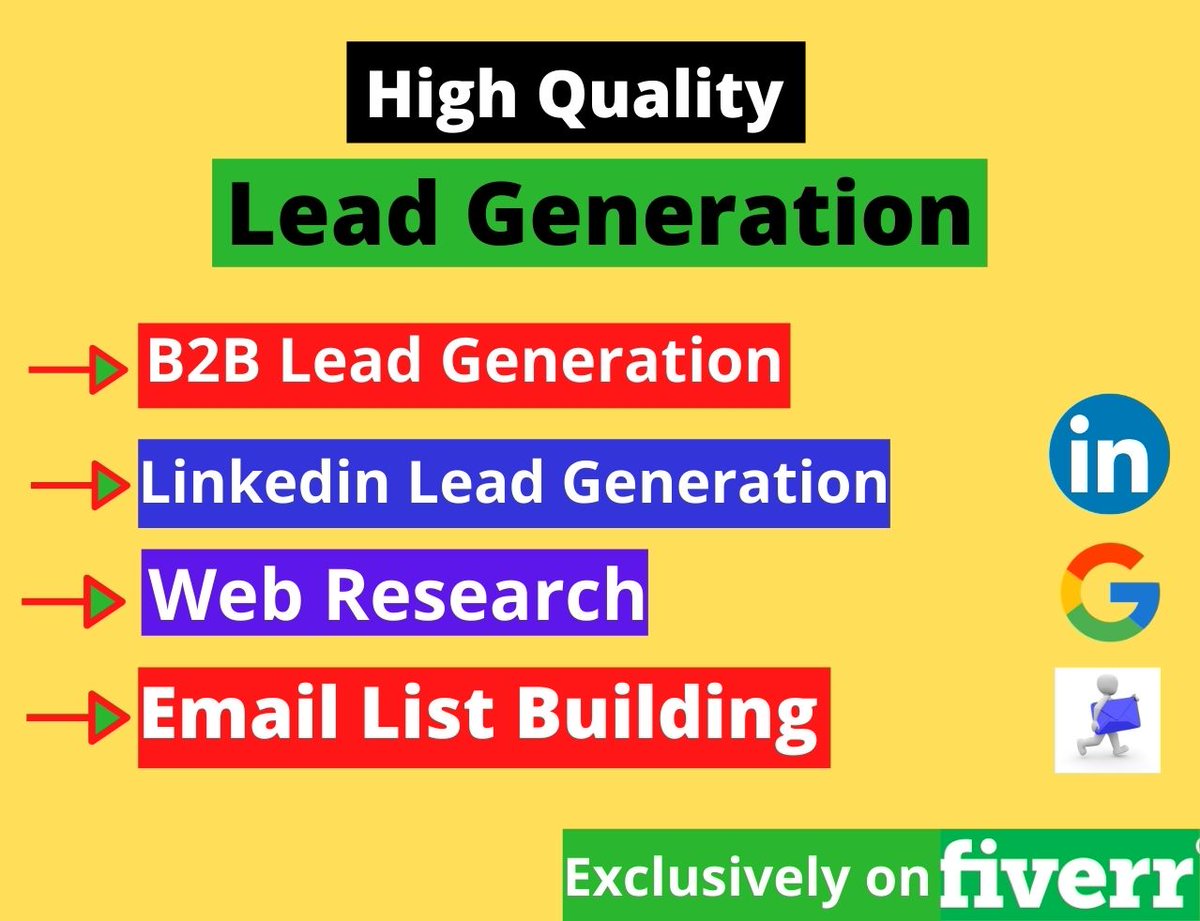 leadproviderp's tweet photo. If you're looking for a high-quality b2b lead generation then you're in the right place.
I am a professional #b2bLeadgeneration expert. I use various types of techniques to collect data.
Client satisfaction is my fast priority.
more details: https://t.co/SLXDhFhI2d
#linkedinEmail https://t.co/2YckGLqh7H