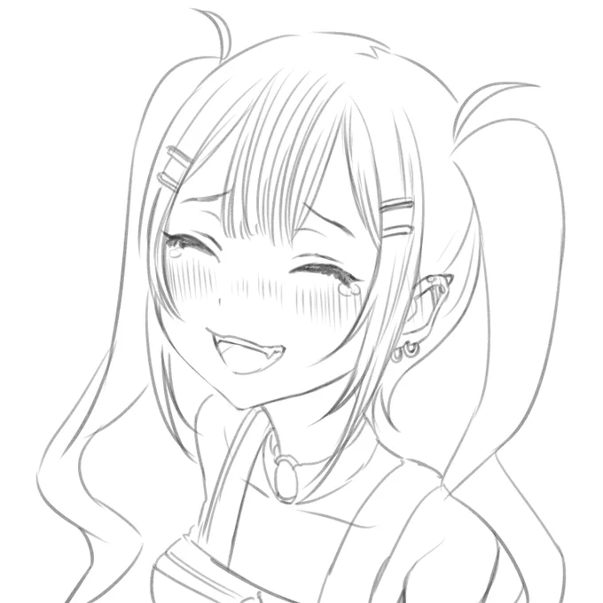 イカロス絵を準備中トワちゃんラフ