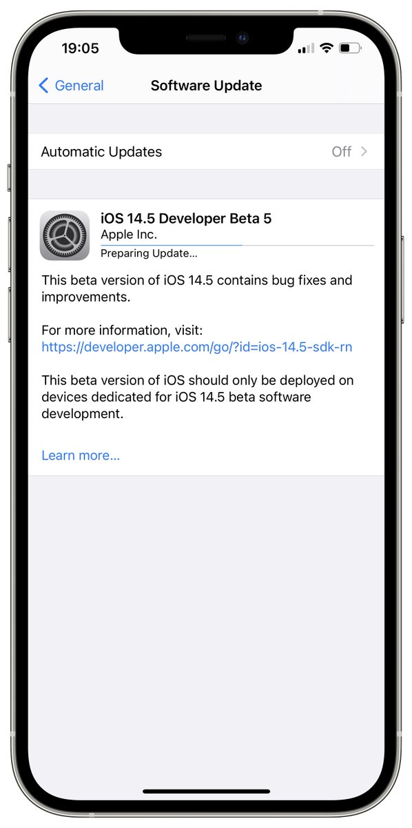 iSWUpdates's tweet image. iOS 14.5 Dev Beta 5 (18E5186a) has been released. #iOS145 #iOS145DevBeta5 #iOS145Beta5
