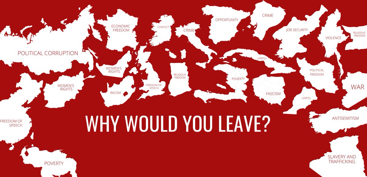 Why_America_Pod's tweet photo. What makes people leave their home countries each year? How many claim #asylum, and how many try to migrate on work visas? Why is the #USA often a first choice? Find out with #WhyAmerica:
https://t.co/Aa7g9IPoxY https://t.co/gUclyaBF8J