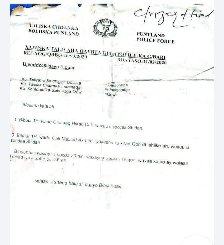 Sabawanaag's tweet photo. Puntland region authorization letters of the 
movement of vehicles &amp; weapons intercepted
 in the Shidan wars. Some of the vehicles
&amp; weapons which were moved to the area by
 Puntland region in 2020 and this year were
 captured by locals of Shidan. https://t.co/iRs0KoPMbh