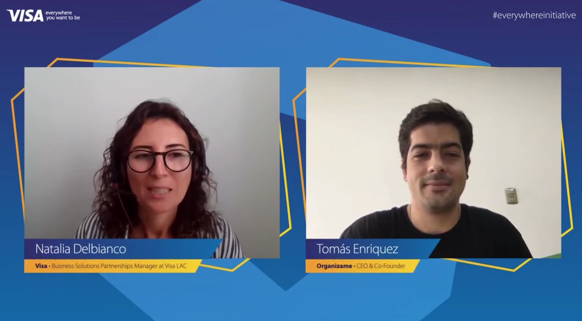 Ahora en #VisaEverywhereInitiativeWebinar, Tomás Enriquez, CEO y fundador de <a href="/Organizame/">OrganizaMe</a>.

🌟 Una de las startups finalistas de #VisaEverywhereInitiative en 2017 y que actualmente está colaborando con <a href="/VisaCL/">Visa Chile</a>. 🇨🇱