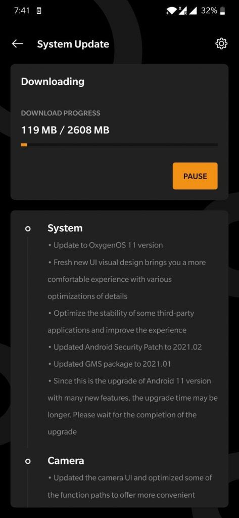 smartechdaily's tweet image. بدأت شركة @oneplus أخيرًا في طرح تحديث #OxygenOS11 المبني على نظام Android 11 لجهازي #OnePlus7T و #OnePlus7TPro
حجم التحديث حوالي 2.8Gb و يأتي بالتحديث الأمني لشهر فبراير 2021.