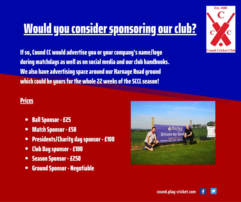 Cound Cricket Club tweet media