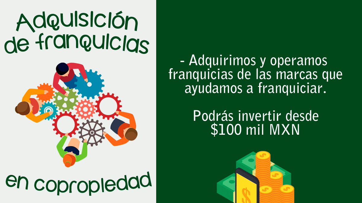 BambuInver's tweet image. En este esquema recibirás ingresos pasivos por las utilidades que se generen.

No tendrás que dedicar tiempo o esfuerzo a la operación, ya que esta estará a cargo del franquiciante, de un socio operador o de #BambúInversiones

Conoce más detalles en: bambuinversiones.com/invertir-en-fr…